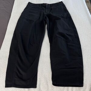 NWT GAP Black/Charcol Barrel Leg Pants